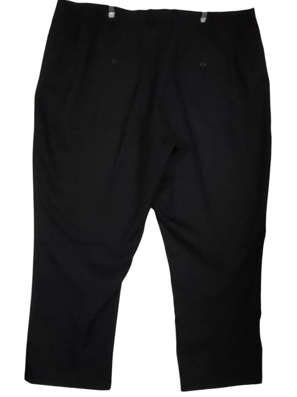 oobe Pants Womens Plus Size 32 x 34" Black Flat Front straight leg Uniform Work